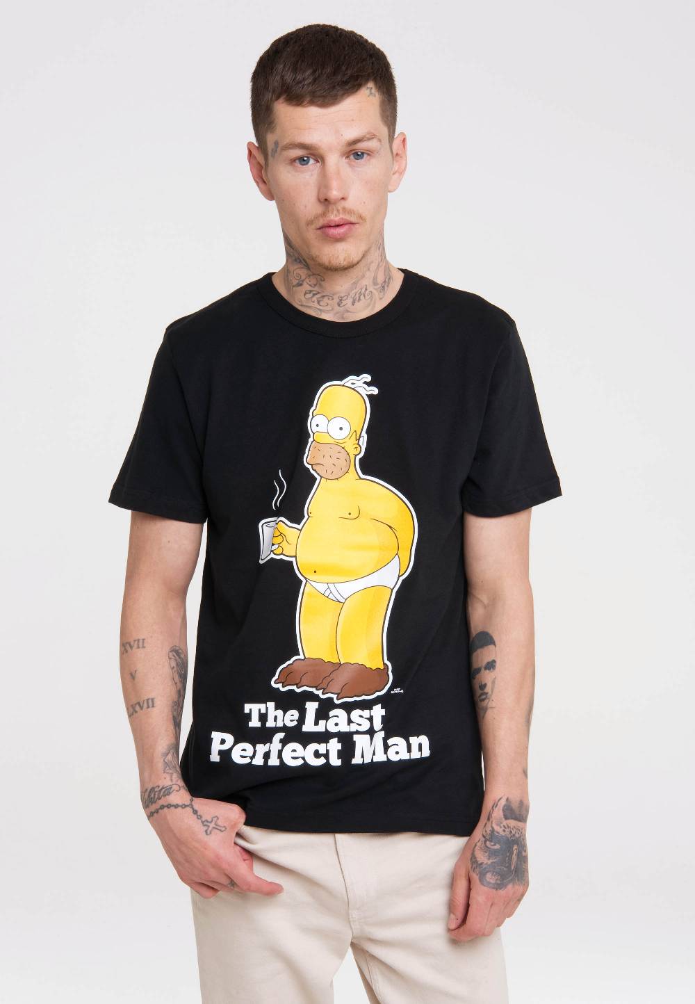 Logoshirt The Simpsons - Homer Simpson - Last Perfect Man - T-Shirt Print - Herren Wochenangebot