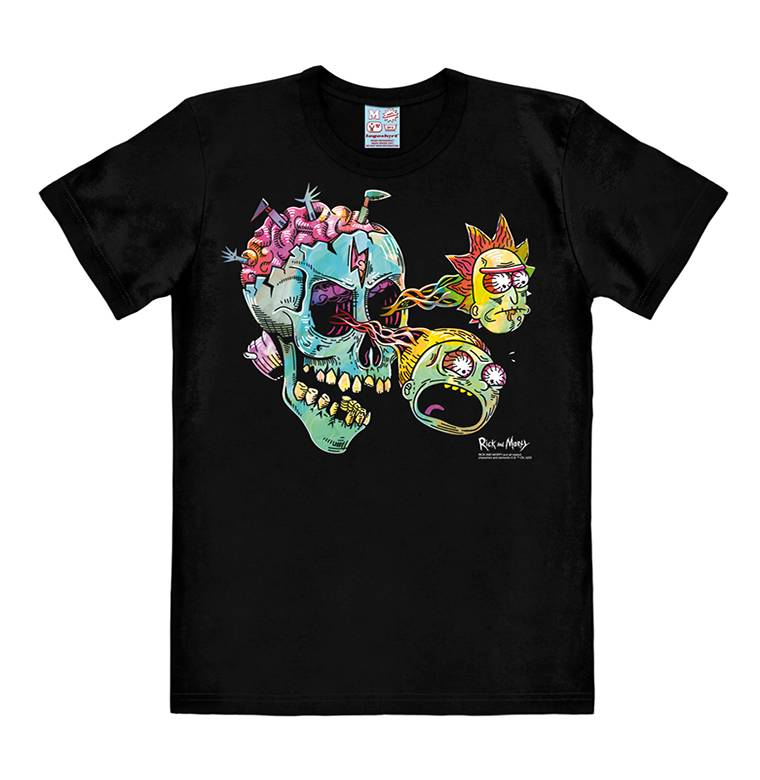Logoshirt Rick & Morty - Eyeball Skull - T-Shirt Print - Herren