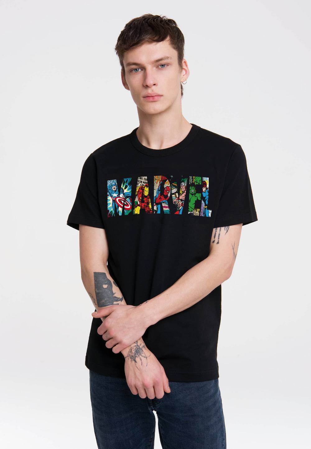 Logoshirt Marvel - Comic Colour - Logo - Marvel Comics - T-Shirt Print - Herren Zeitbegrenzte Promotion