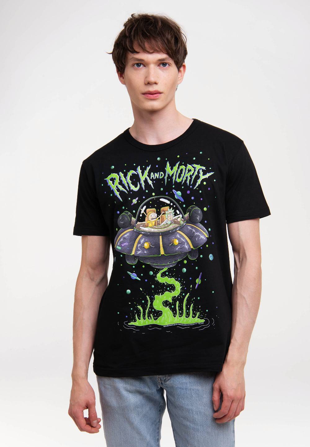 Logoshirt Rick & Morty - Raumschiff - T-Shirt Print - Herren Bis zu 60% Rabatt