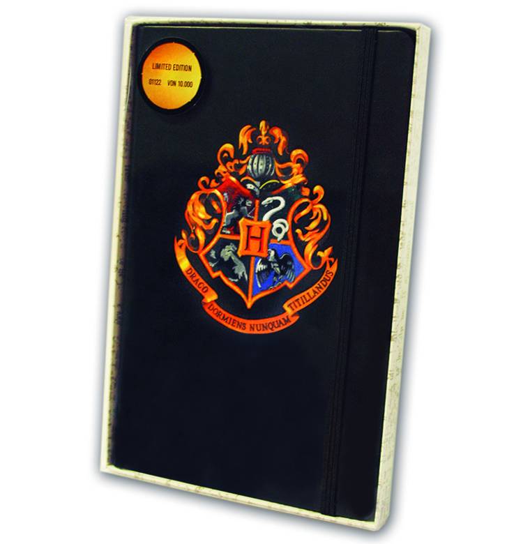 Logoshirt Harry Potter - Hogwarts Logo - Hardcover Notizbuch A5 - mit Gummiband - Gepunktet - Limited Edition Osterangebot
