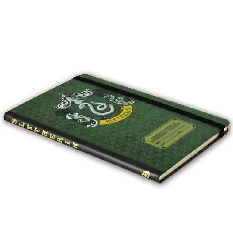 Logoshirt Harry Potter - Slytherin Logo - Hardcover Notizbuch A5 - mit Gummiband - Liniert Valentinstagsangebot