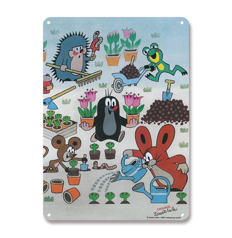 Logoshirt Der kleine Maulwurf - Garten - Blechschild A5