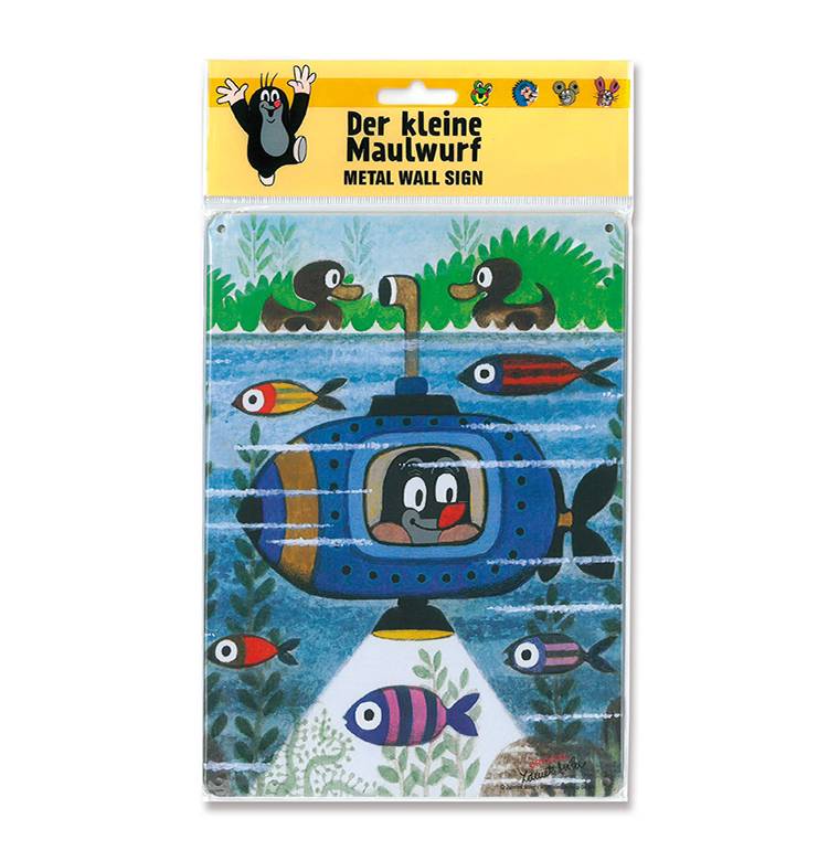 Logoshirt Der kleine Maulwurf - U-Boot - Blechschild A5 Kauf eins, bekomm eins gratis