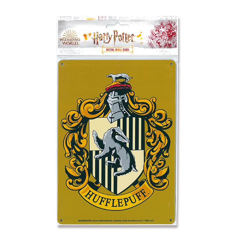 Logoshirt Harry Potter - Hufflepuff Logo - Wappen - Dachs - Blechschild A5 Kostenlose Rückgabe