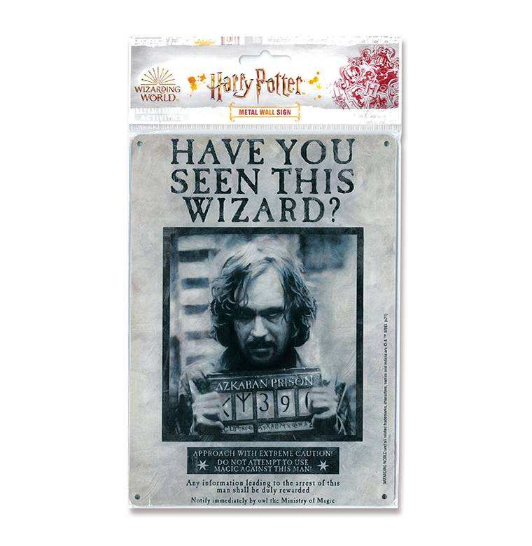 Logoshirt Harry Potter - Sirius Black - Have You Seen This Wizard - Blechschild A5 Begrenzte Freigabe