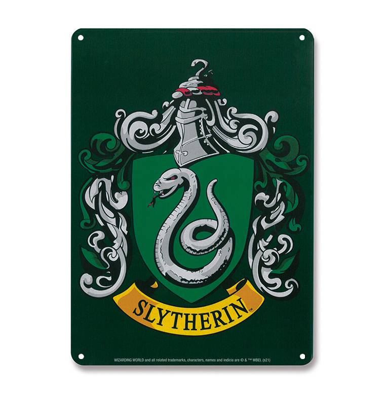 Logoshirt Harry Potter - Slytherin Logo - Schlange - Blechschild A5