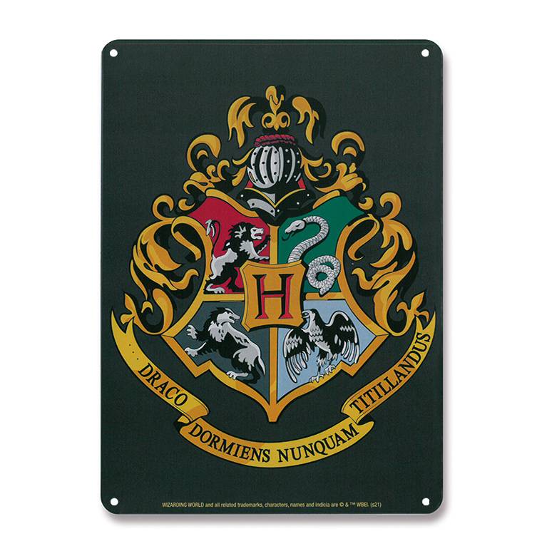 Logoshirt Harry Potter - Hogwarts Logo - Blechschild A5