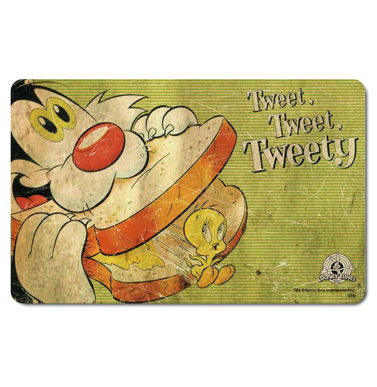 Logoshirt Looney Tunes - Tweety & Sylvester - 4er Set - Frühstücksbrettchen Flash Sale
