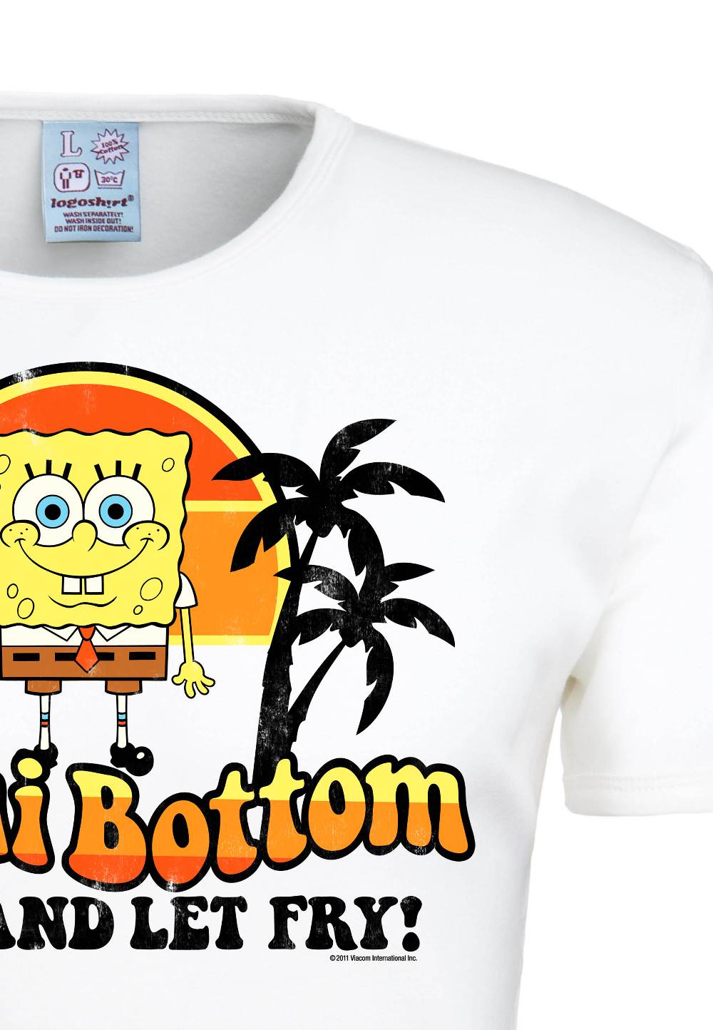 Logoshirt Spongebob - Bikini Bottom - Live And Let Fry - T-Shirt Print - Herren Black Friday