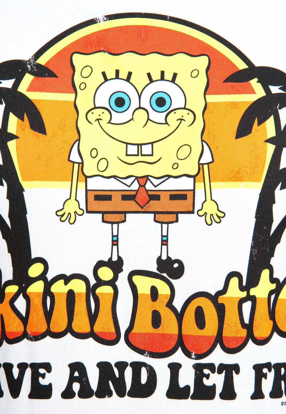Logoshirt Spongebob - Bikini Bottom - Live And Let Fry - T-Shirt Print - Herren Black Friday