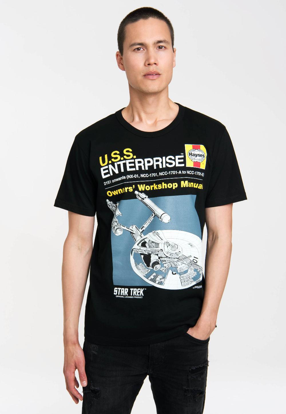Logoshirt Star Trek - USS Enterprise - Haynes Workshop Manual - T-Shirt Print - Herren Blitzangebot