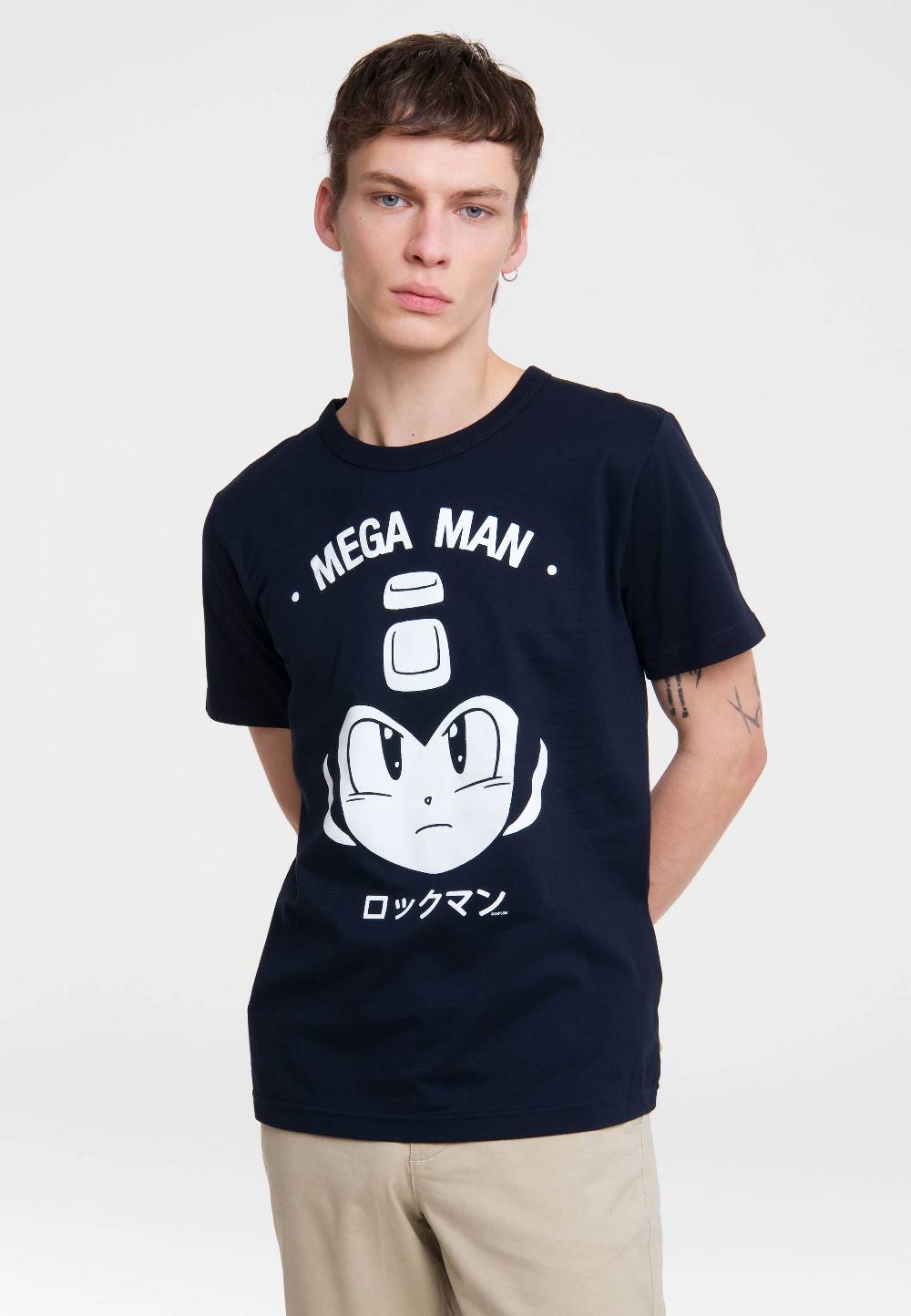Logoshirt Mega Man - Gesicht - Capcom - T-Shirt Print - Herren Sonderangebote