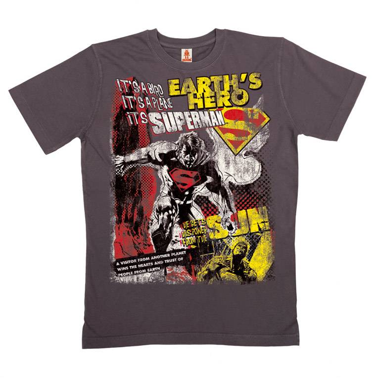 Logoshirt Superman - Earth's Hero - DC Comics - Organic T-Shirt - Print - Herren