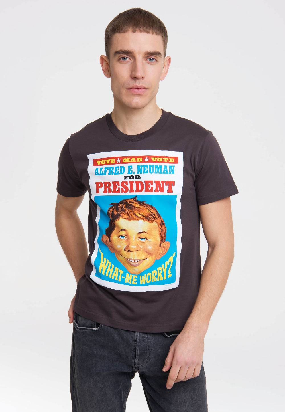 Logoshirt Mad Magazin - Alfred E. Neumann - For President - T-Shirt Print Sonderangebot der Fabrik