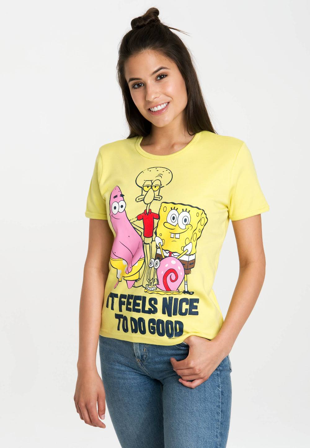 Logoshirt Spongebob - It Feels Nice - T-Shirt Print - Damen 50% Rabatt mit kostenlosem Versand