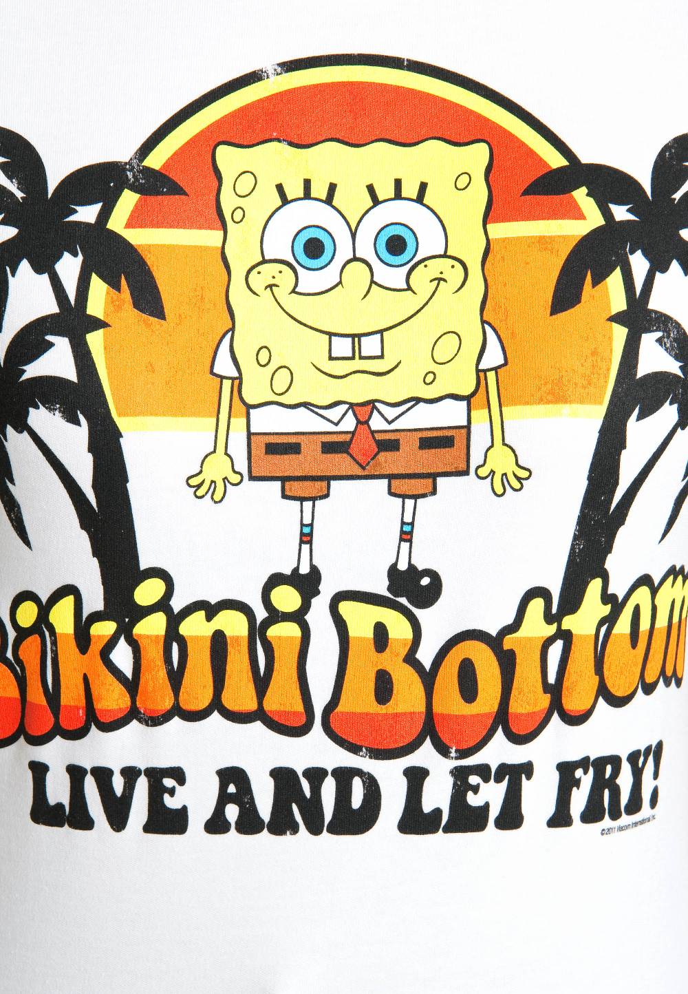 Logoshirt Spongebob - Bikini Bottom - Live And Let Fry - T-Shirt Print - Damen Begrenzt auf 3 Tage