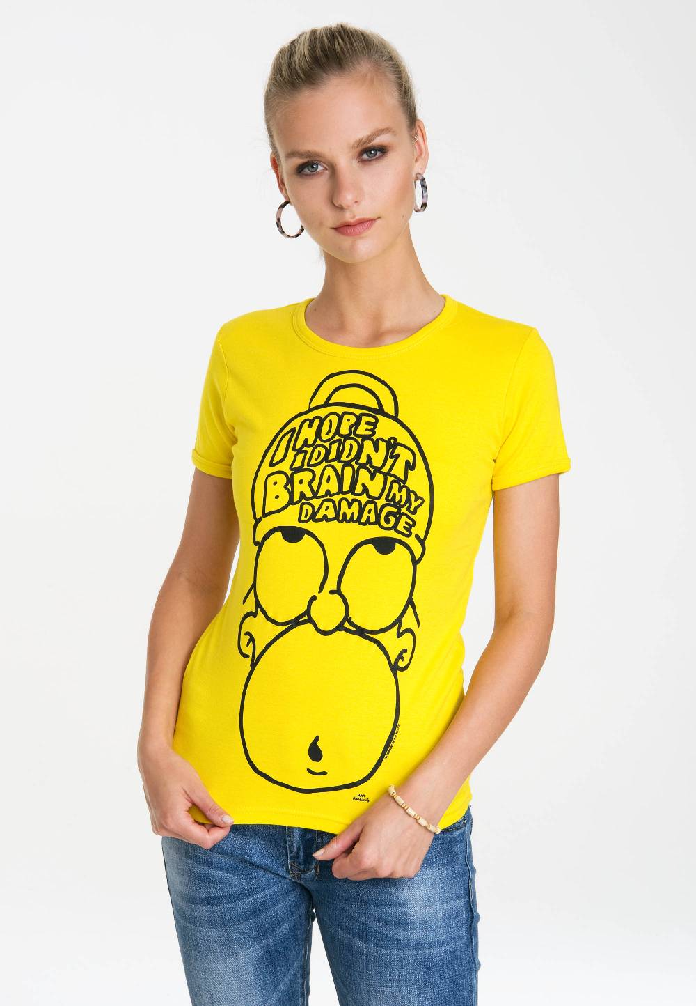 Logoshirt The Simpsons - Homer Simpson - Brain My Damage - T-Shirt Print - Damen 50% Rabatt für begrenzte Zeit