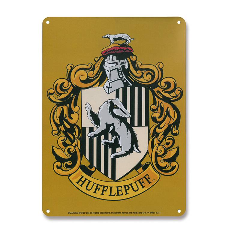 Logoshirt Harry Potter - Hufflepuff Logo - Wappen - Dachs - Blechschild A5 Tägliche Deals