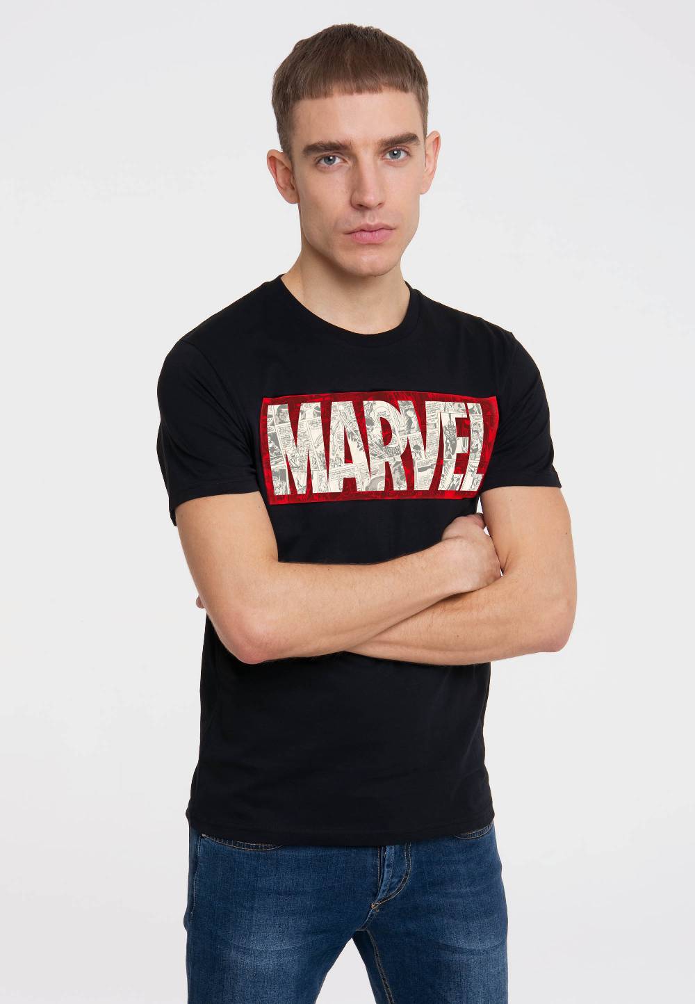Logoshirt Marvel - Comic Block Logo - Marvel Comics - T-Shirt Print - Herren Nur noch ein Tag übrig