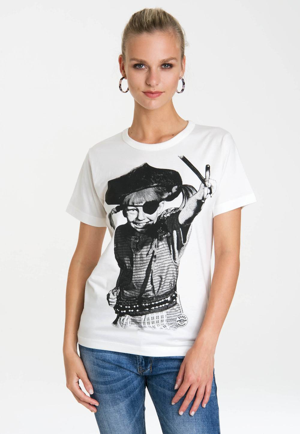 Logoshirt Pippi Langstrumpf - Pirat - T-Shirt Print - Damen 50% Rabatt mit kostenlosem Versand