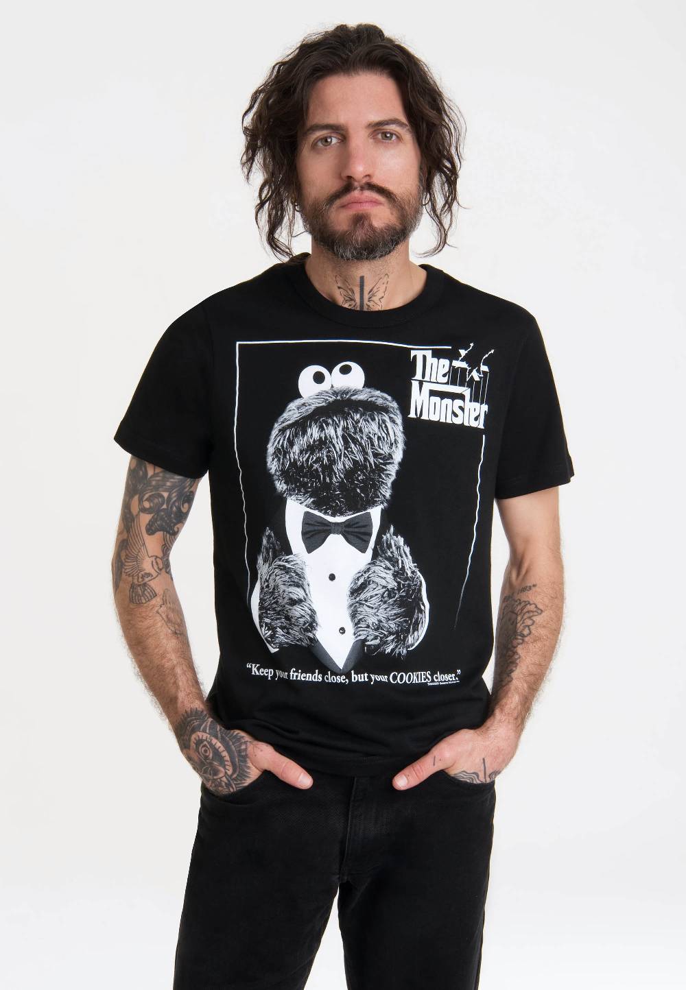 Logoshirt Sesamstrasse - Krümelmonster - The Monster - T-Shirt Print - Herren Kostenloser Versand international