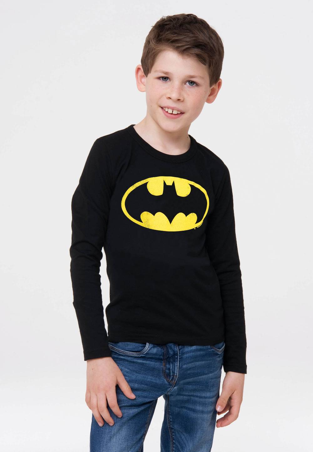 Logoshirt DC - Batman - Logo - DC Comics - Langarmshirt Print - Kinder Blitzverkäufe