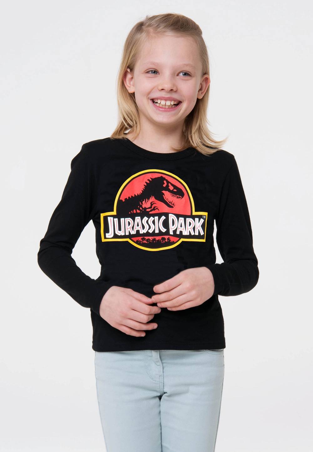 Logoshirt Jurassic Park - Logo - Langarmshirt Print - Kinder Limitierter Zeitrabatt