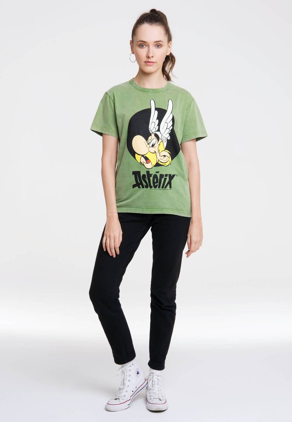 Logoshirt Asterix & Obelix - Asterix - Portrait - T-Shirt Vintage Print - Damen Großer Ausverkauf