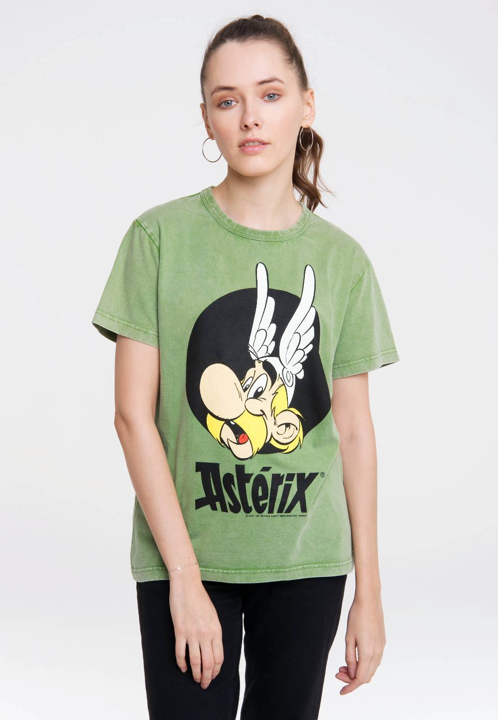 Logoshirt Asterix & Obelix - Asterix - Portrait - T-Shirt Vintage Print - Damen Großer Ausverkauf