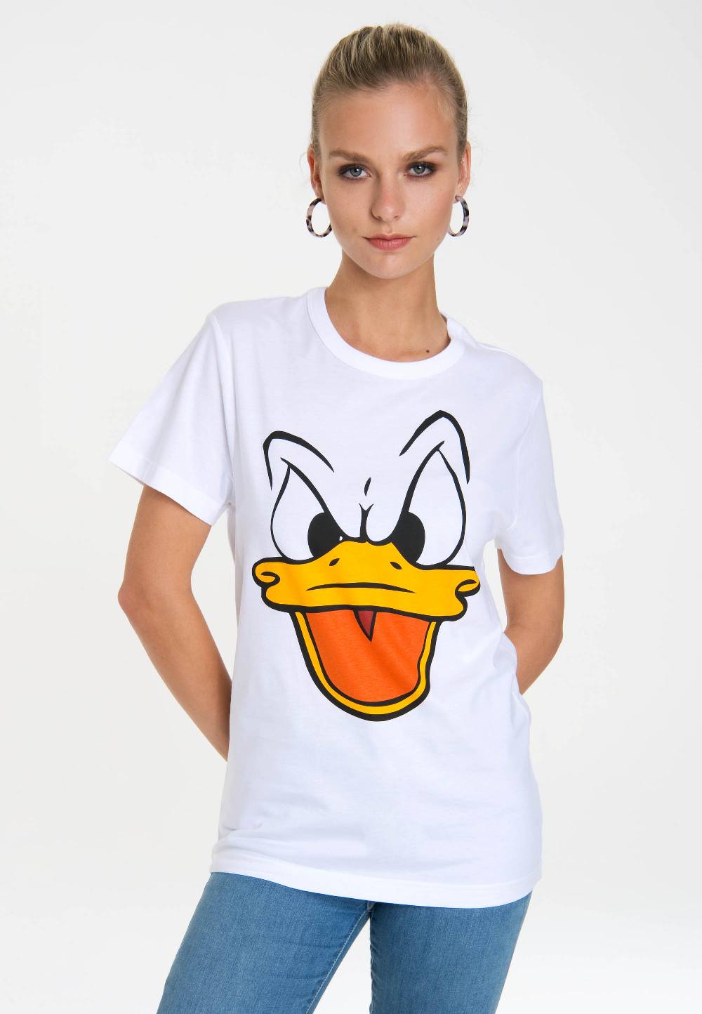 Logoshirt Disney - Donald Duck - Gesicht - T-Shirt Print - Damen Vatertagsangebot
