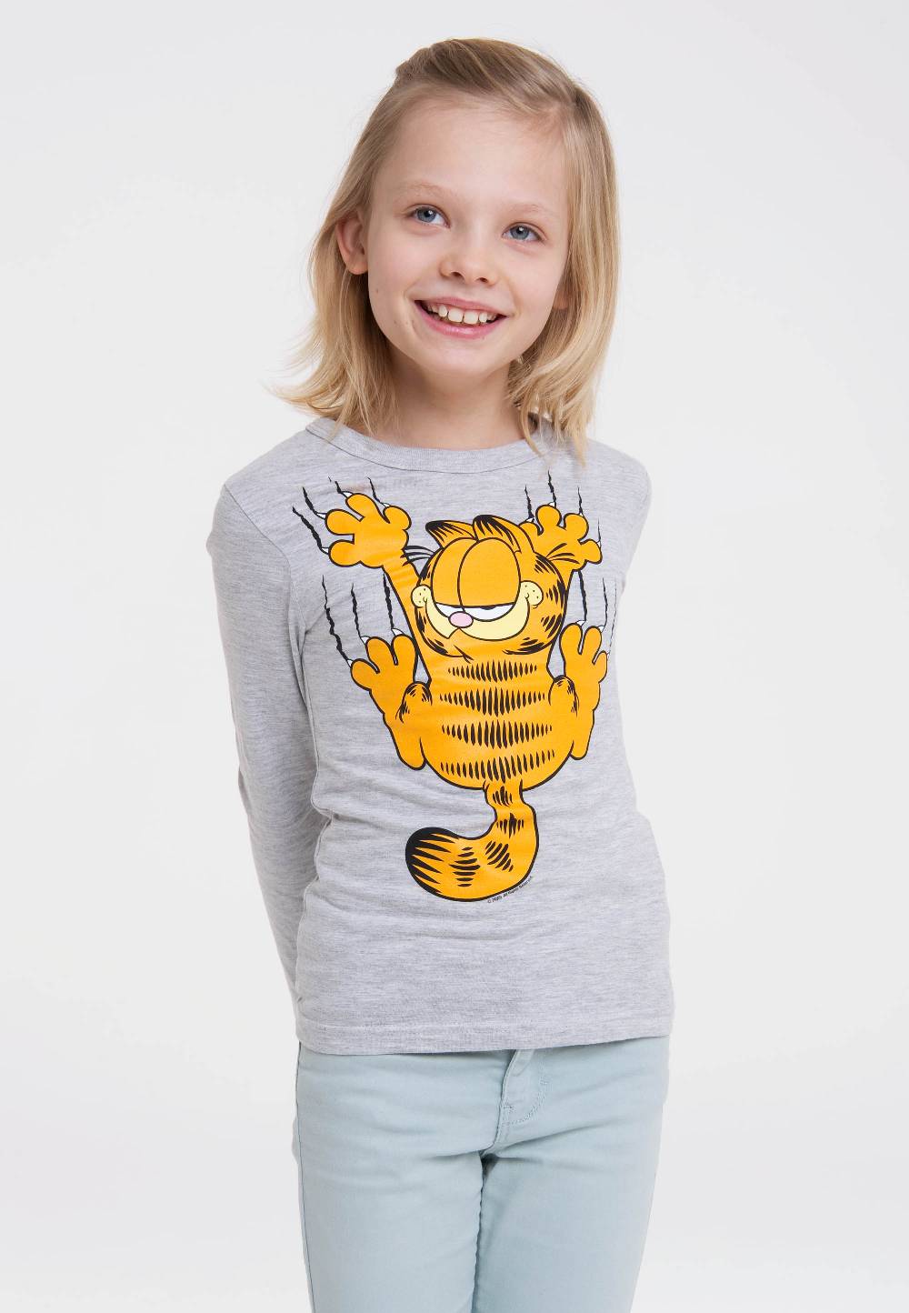Logoshirt Garfield - Scratches - Langarmshirt Print - Kinder Heißer Verkauf