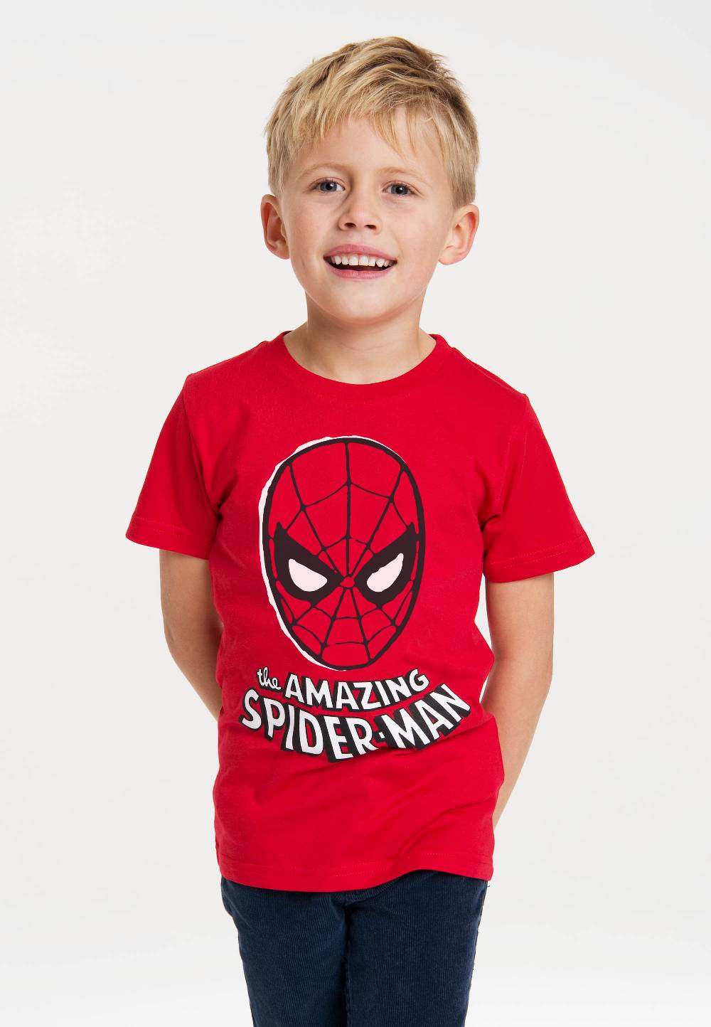 Logoshirt Spider-Man - Maske - Marvel Comics - Bio - T-Shirt Print - Kinder Kauf eins, bekomm eins gratis