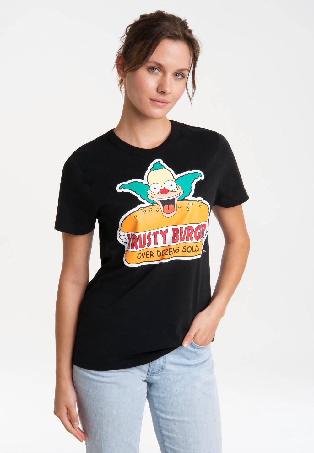 Logoshirt The Simpsons - Krusty der Clown - Krusty Burger - T-Shirt Print - Damen Sonderangebot der Fabrik