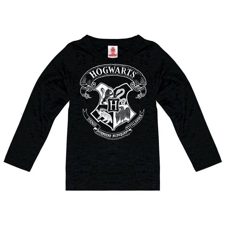 Logoshirt Harry Potter - Hogwarts Logo (Weiß) - Langarmshirt Print - Kinder Bis zu 55% Rabatt
