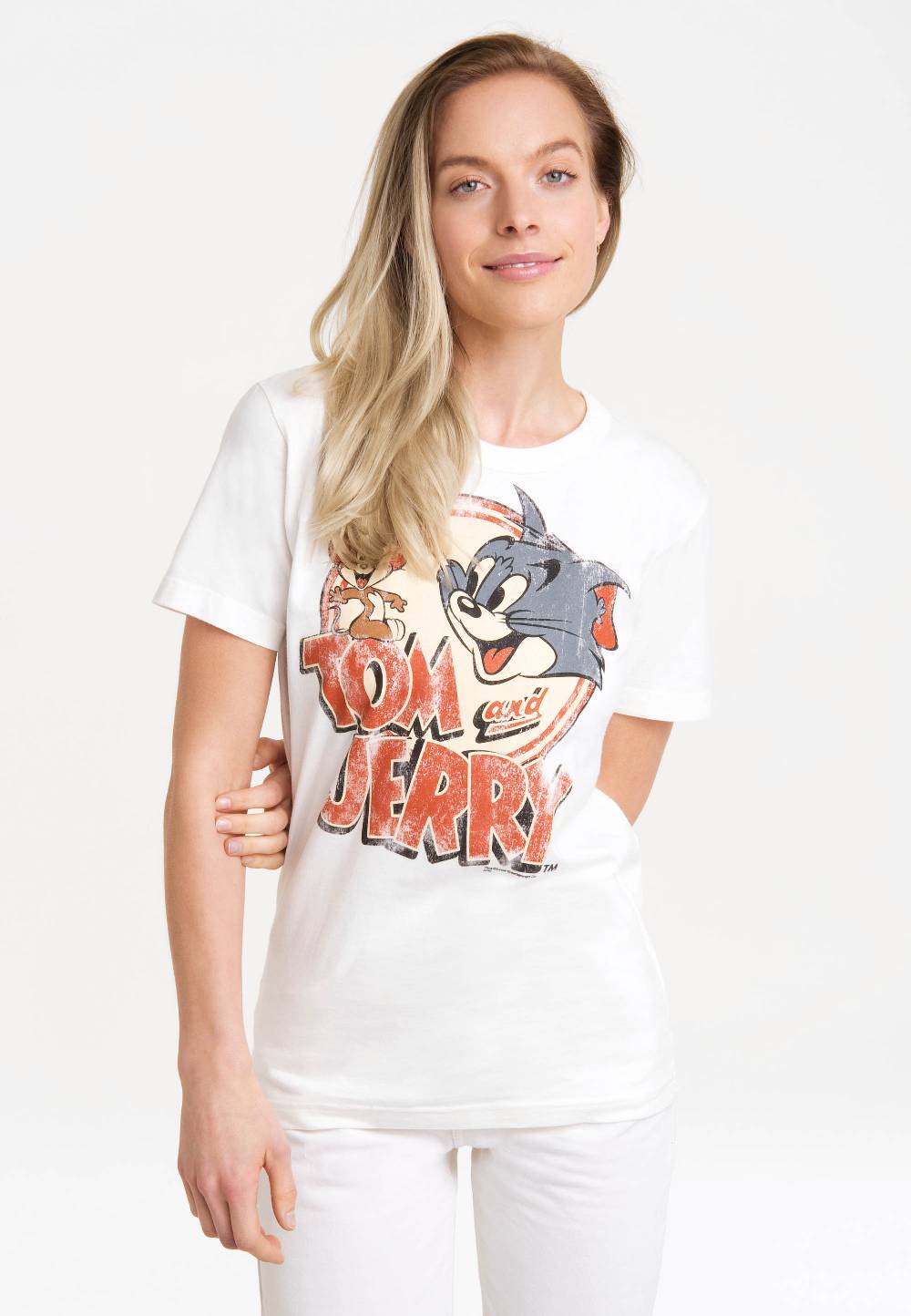 Logoshirt Tom & Jerry Logo - T-Shirt Vintage - Print - Damen Super Rabatt