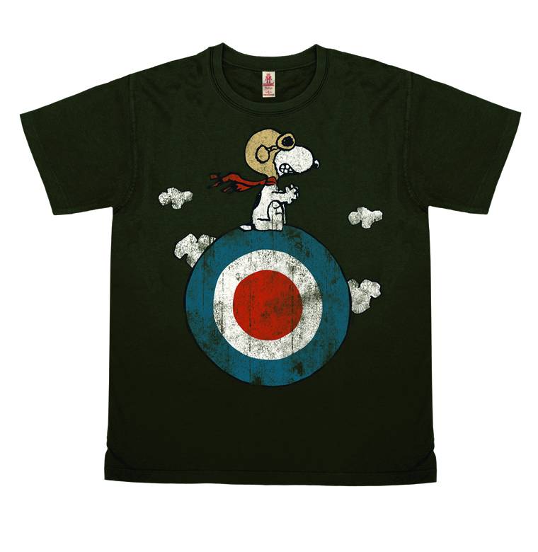 Logoshirt Peanuts - Snoopy - Pilot - Target - T-Shirt Vintage Print - Damen Rabatte dieses Monats
