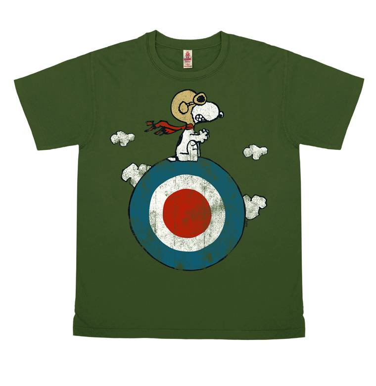Logoshirt Peanuts - Snoopy - Pilot - Target - T-Shirt Vintage Print - Damen Rabatte dieses Monats
