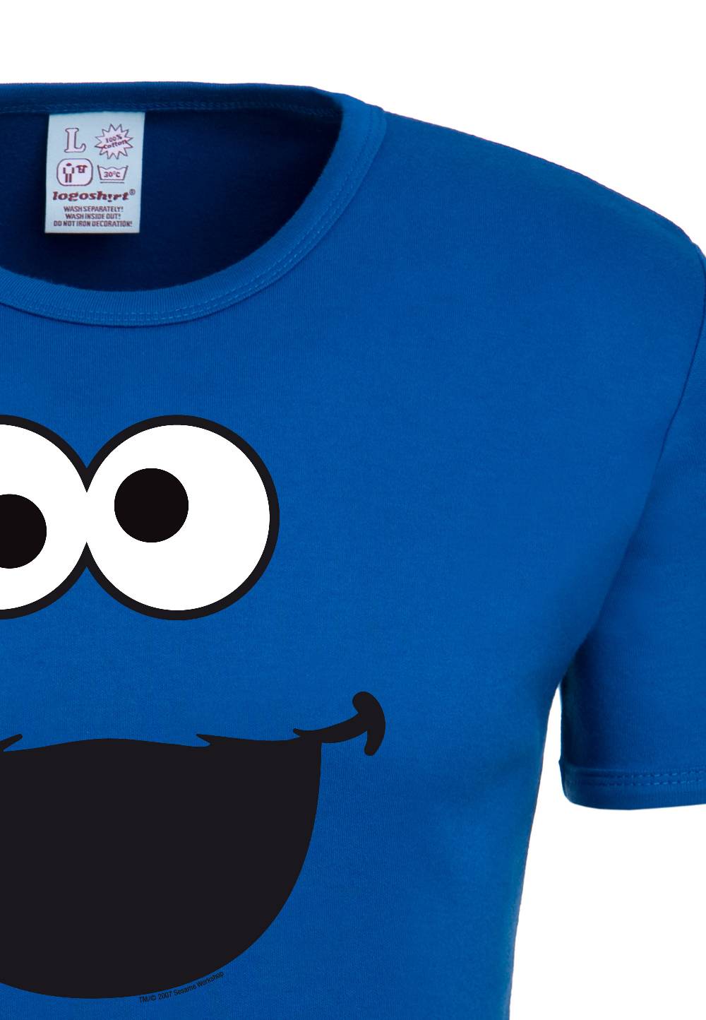Logoshirt Sesamstrasse - Krümelmonster - Gesicht - T-Shirt Print - Herren Hotsell
