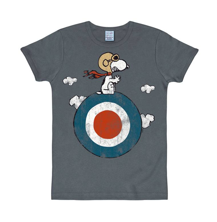 Logoshirt Peanuts - Snoopy - Pilot - Target - T-Shirt Print - Herren Fabrikverkauf