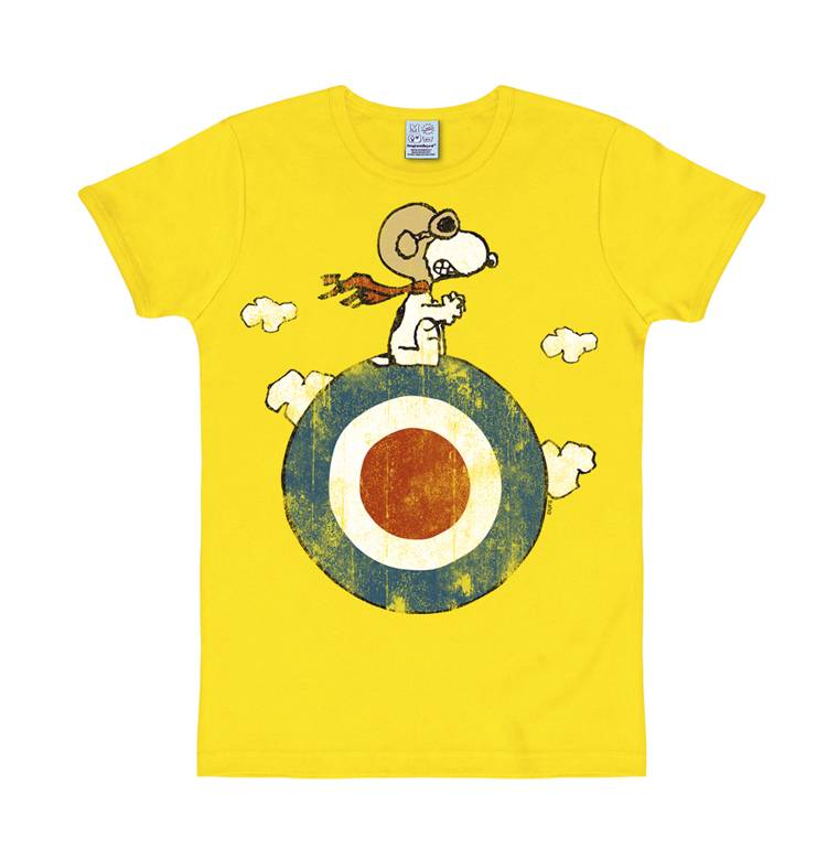 Logoshirt Peanuts - Snoopy - Pilot - Target - T-Shirt Print - Herren Fabrikverkauf