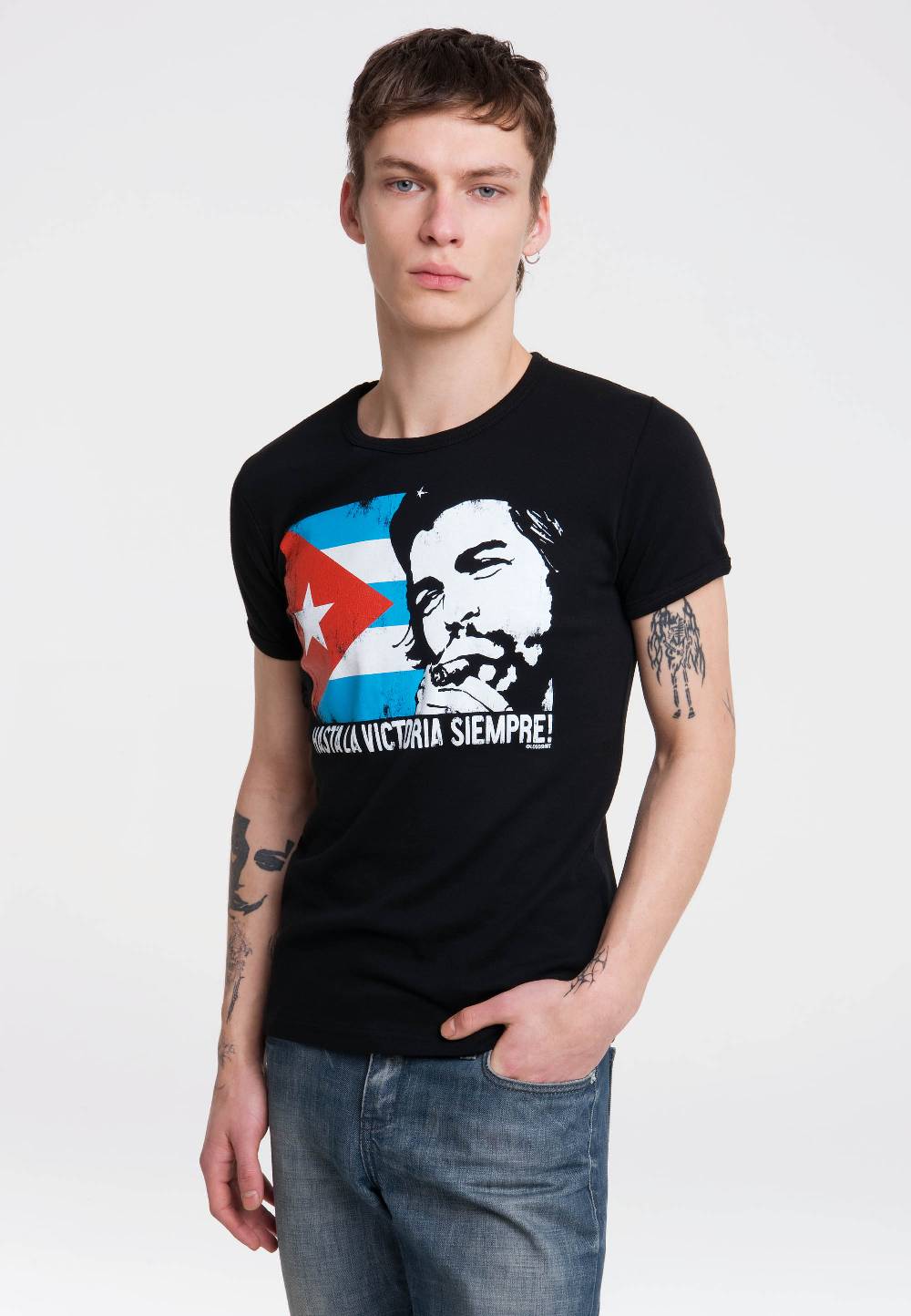Logoshirt Che Guevara - Cuban Flag - T-Shirt Print - Herren Limitierter Zeitrabatt