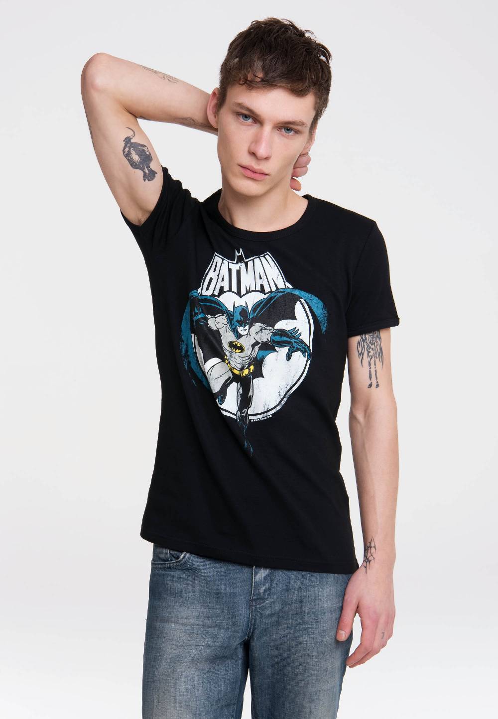Logoshirt Batman - Vollmond - DC Comics - T-Shirt Print - Herren Fabrikpreis