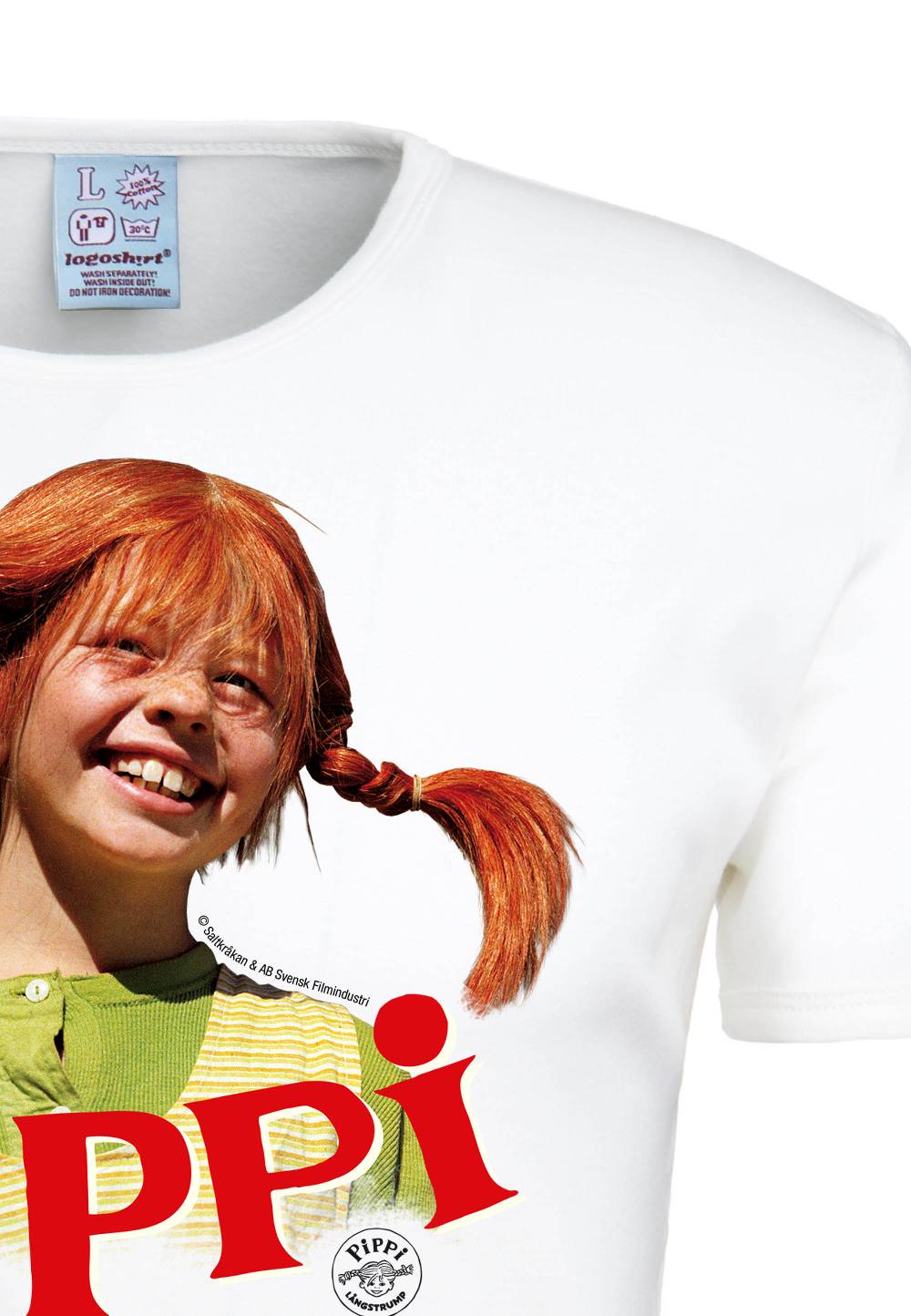 Logoshirt Pippi Langstrumpf & Herr Nilsson - T-Shirt Print - Herren Blitzangebot