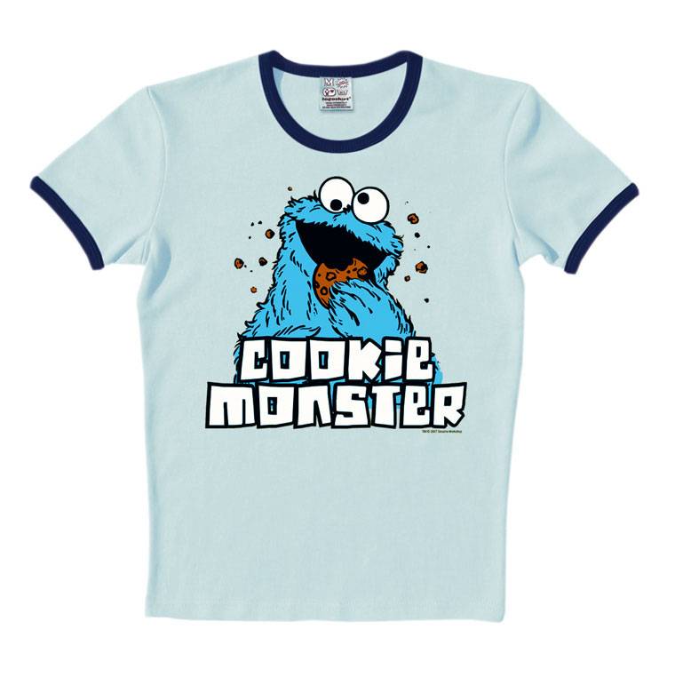 Logoshirt Sesamstrasse - Krümelmonster - T-Shirt Print - Herren Räumungsverkauf
