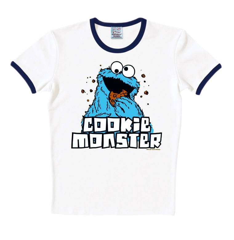 Logoshirt Sesamstrasse - Krümelmonster - T-Shirt Print - Herren Räumungsverkauf