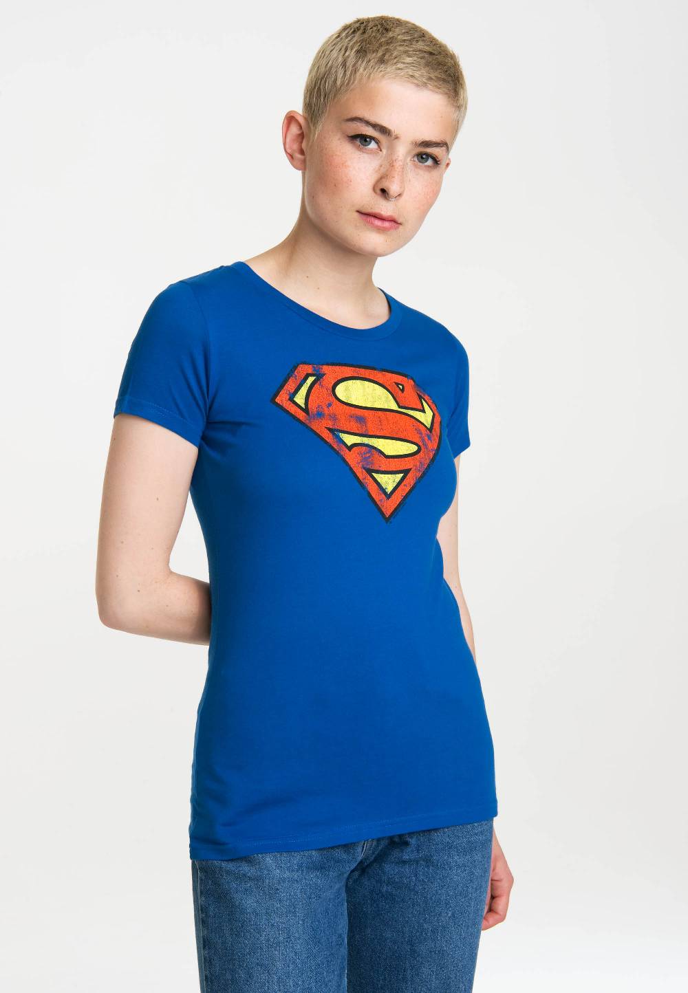Logoshirt Superman - Logo - DC Comics - T-Shirt Print - Damen Super Sparpreis