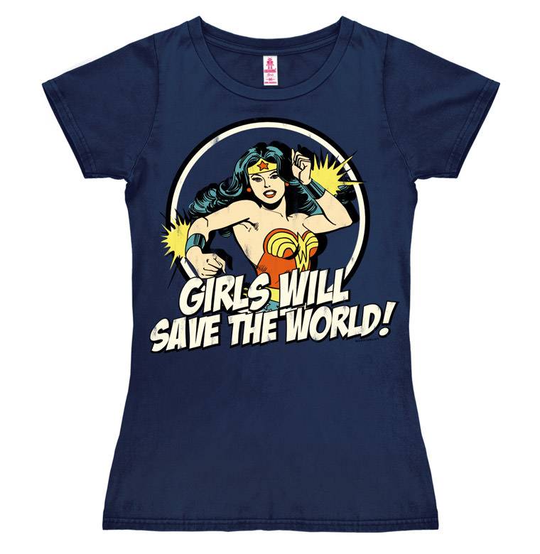 Logoshirt Wonder Woman - Girls Will Save The World - DC Comics - T-Shirt Print - Damen JETZT KAUFEN