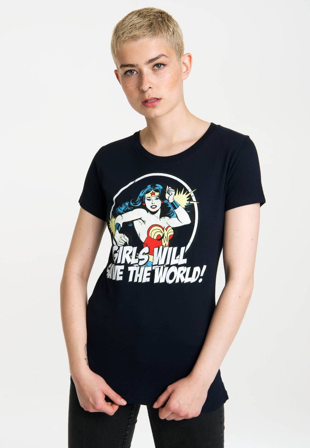 Logoshirt Wonder Woman - Girls Will Save The World - DC Comics - T-Shirt Print - Damen JETZT KAUFEN
