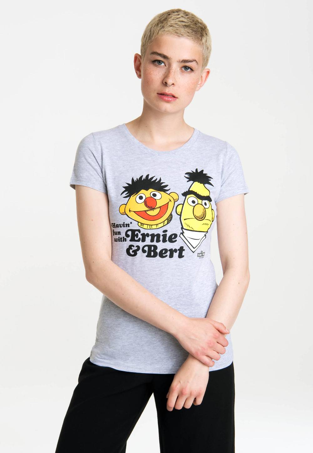 Logoshirt Sesamstrasse - Ernie & Bert - Havin' Fun - T-Shirt Print - Damen Letzte 2 Tage